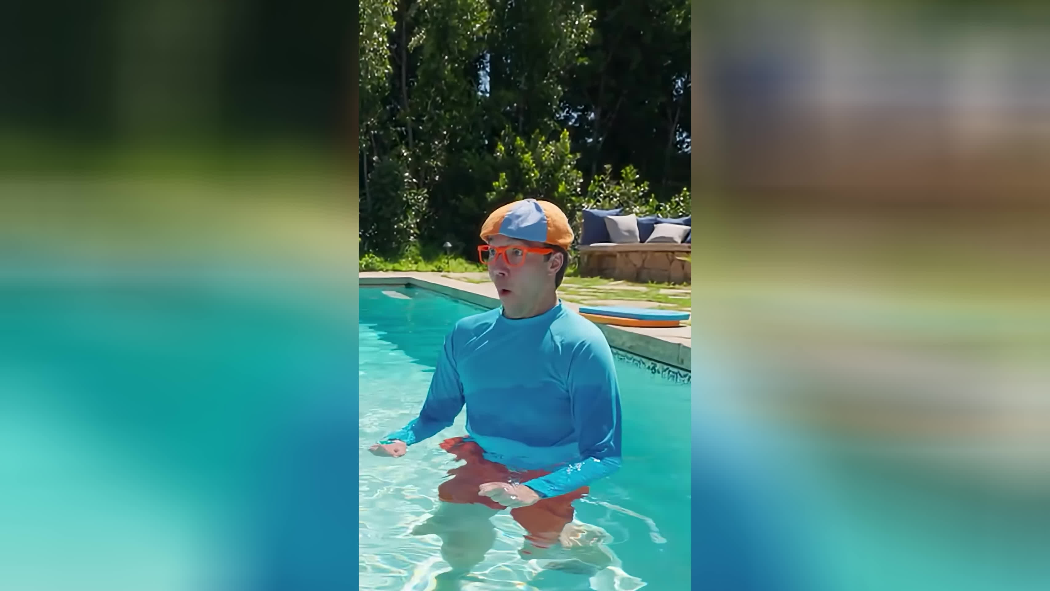 پوستر نحوه نگه داشتن نفس زیر آب! آموزش ایمنی استخر برای کودکان!...