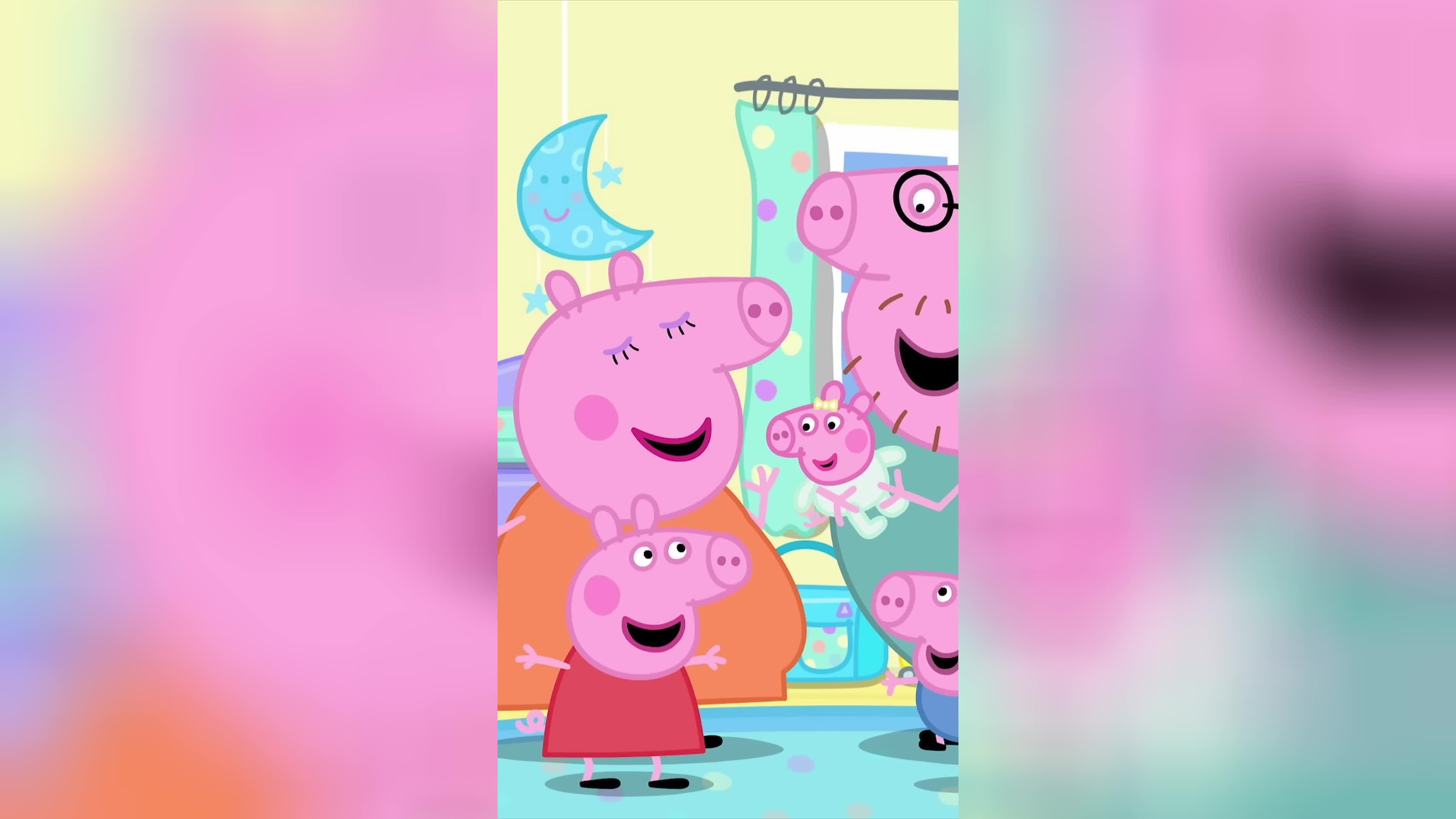 پوستر اتاق خواب جدید بچه‌ی ایوی! پپاپیگ شورت