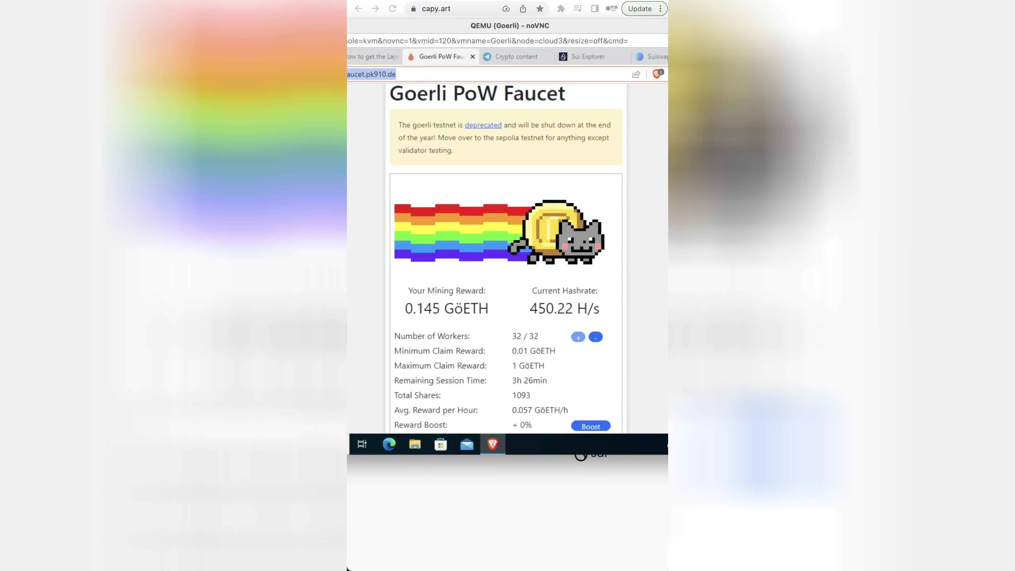 پوستر نحوه ماین کردن اتریم گوئرلی برای تست نت
