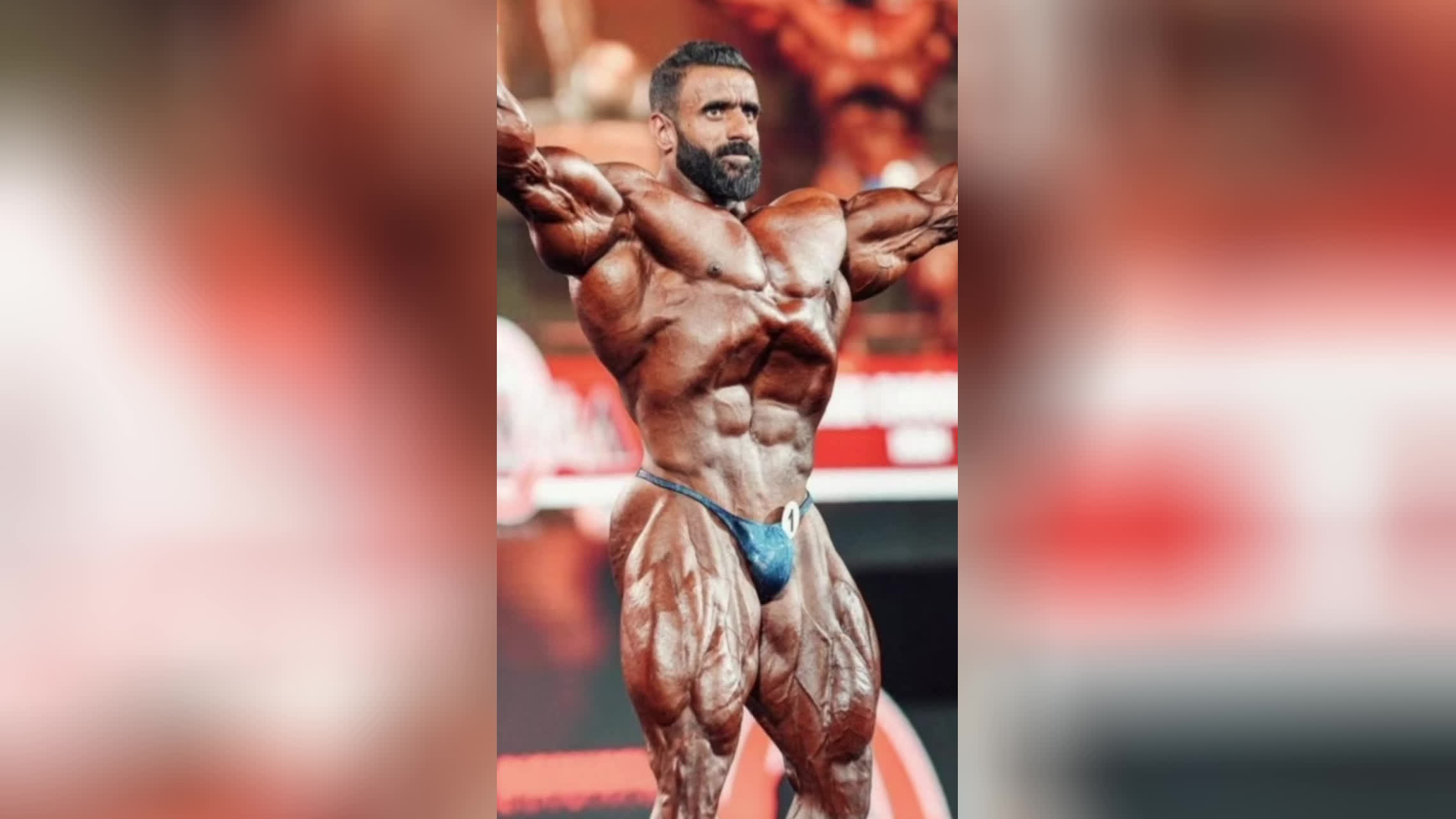 پوستر پیام محرمانه هادی چوپان برای قهرمان مستر المپیا