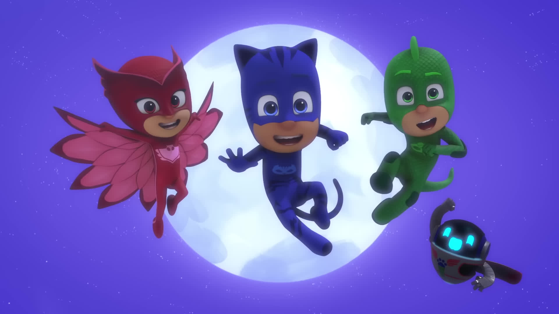 پوستر گیر افتادن در قدرت لونا! قسمت کامل PJ Masks کارتون برای...