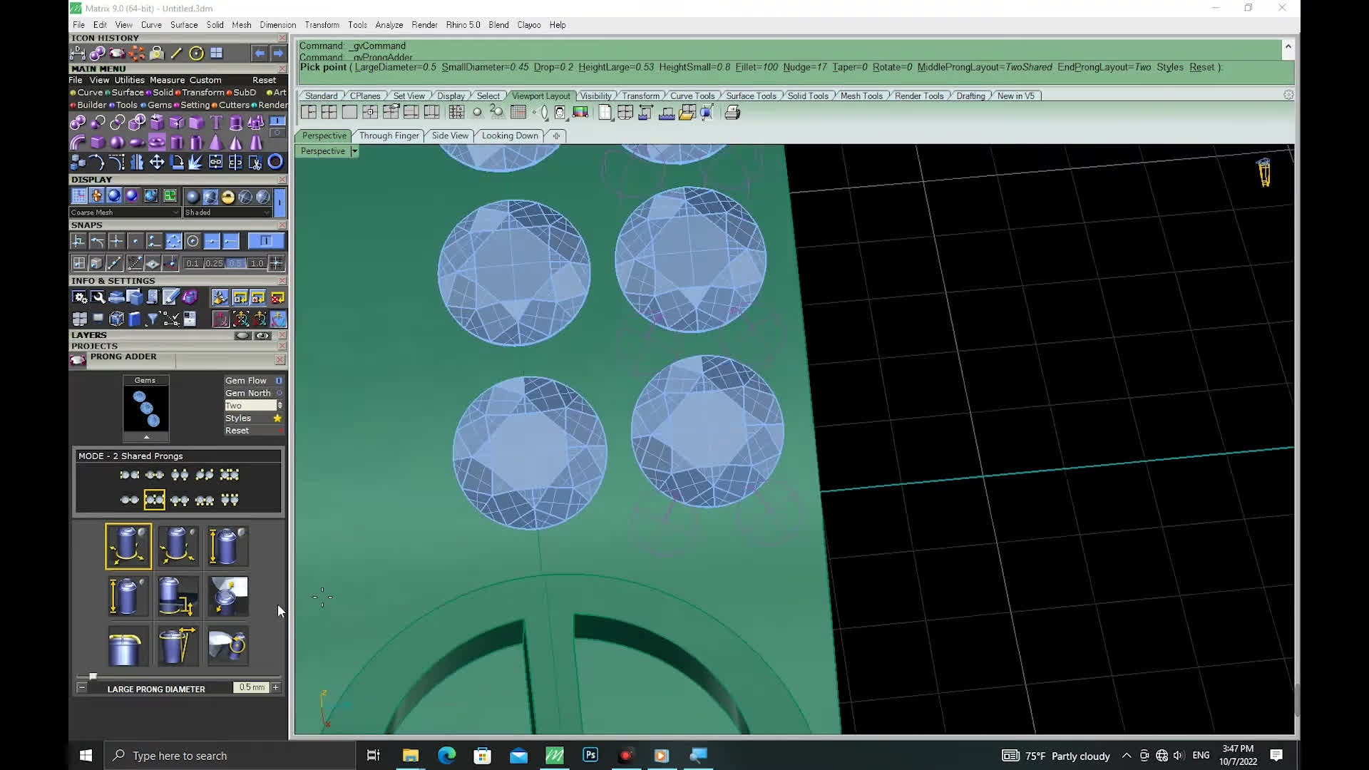 طراحی طلا و جواهر با نرم‌افزار ماتریکس 9