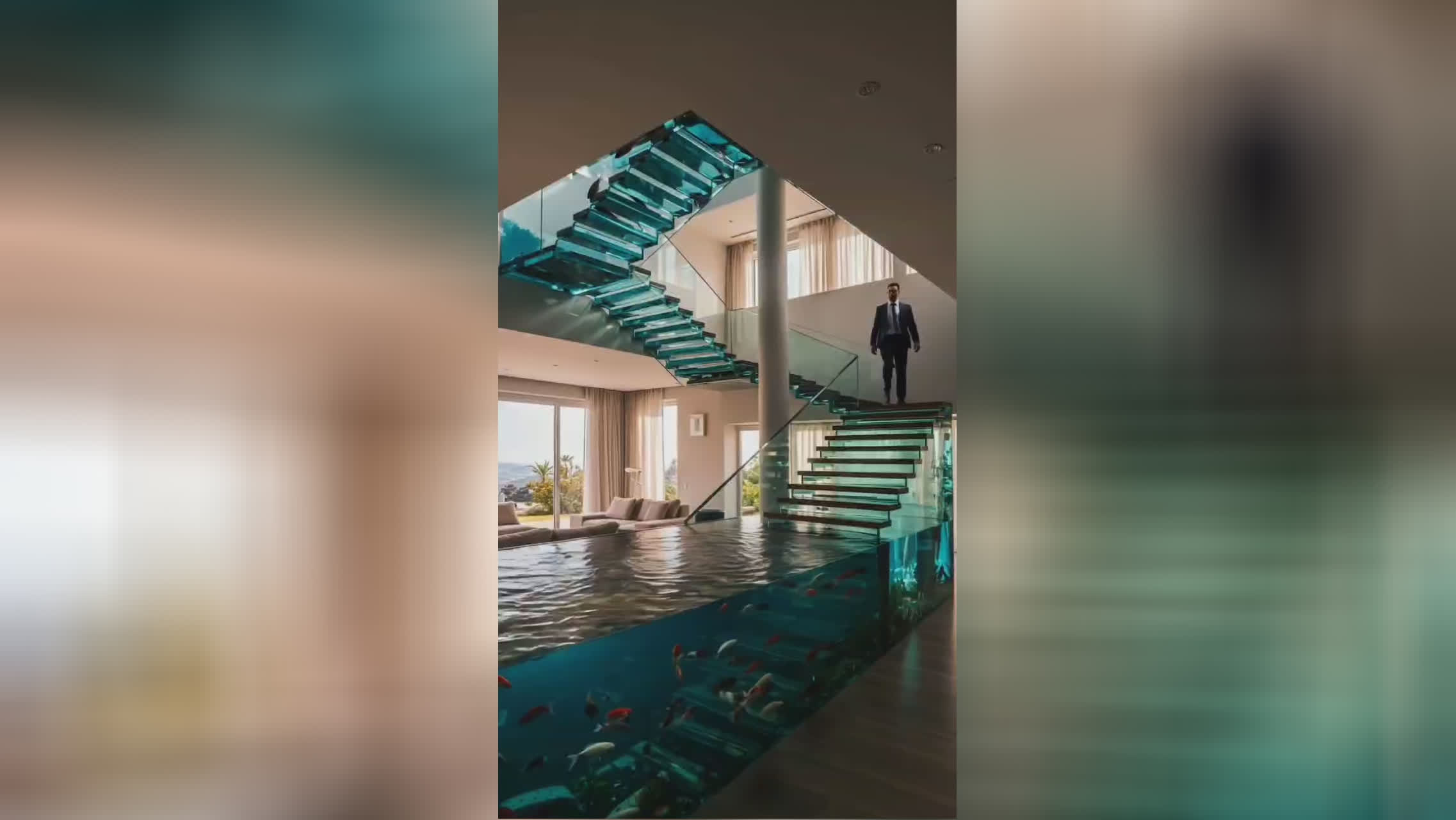 راه پله های آکواریومی