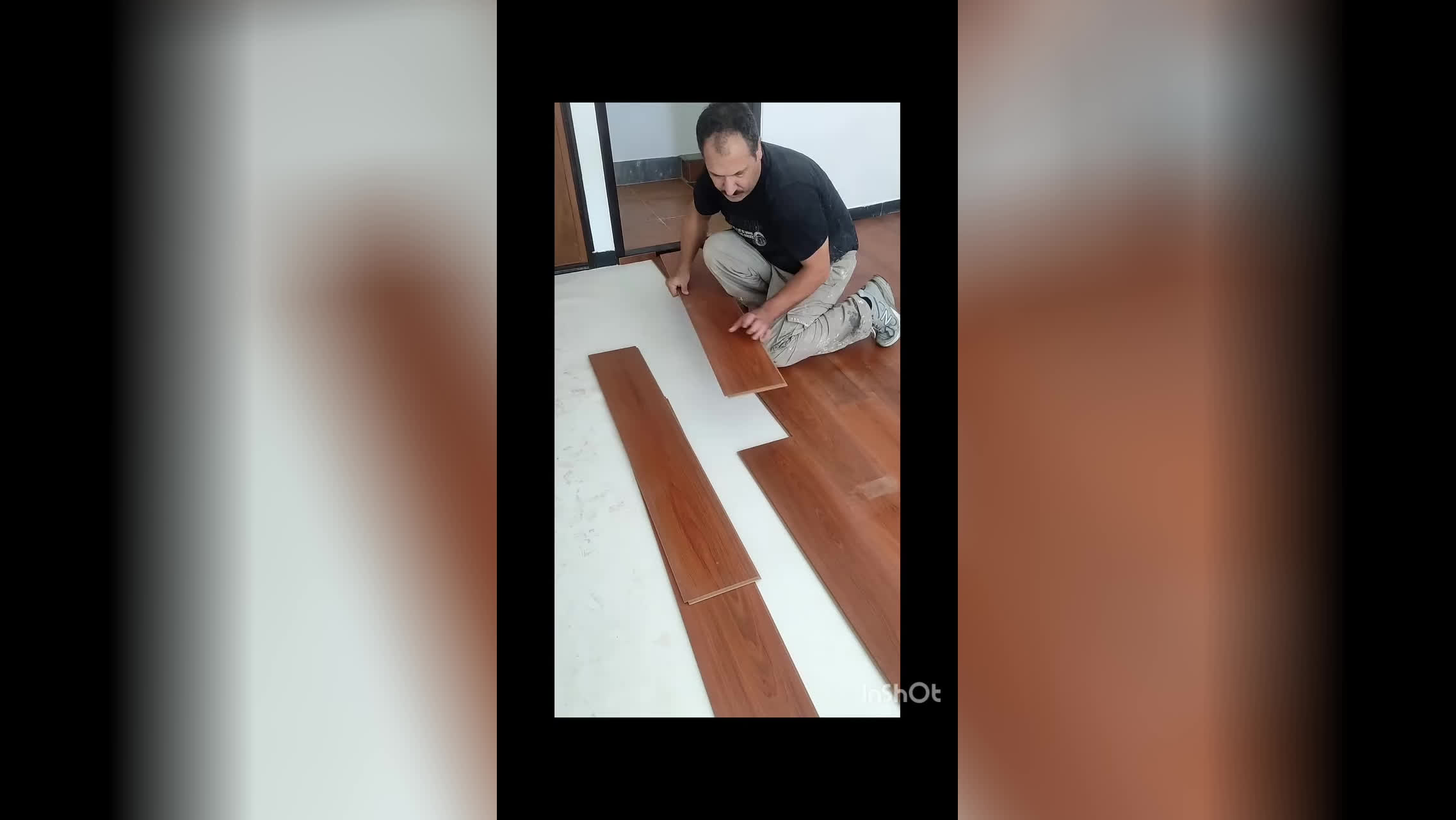 پوستر نصاب پارکت و کفپوش و کاغذ دیواری افشین پیرمرادی شماره تماس